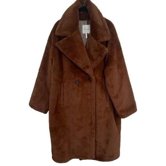 NWOT Avec Les Filles Oversized Faux Fur Coat Penny Lane Mob Wife City Chic M - Image 2