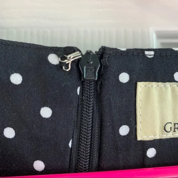 Grace Karin black & white polka‎ dot dress modest - Image 5