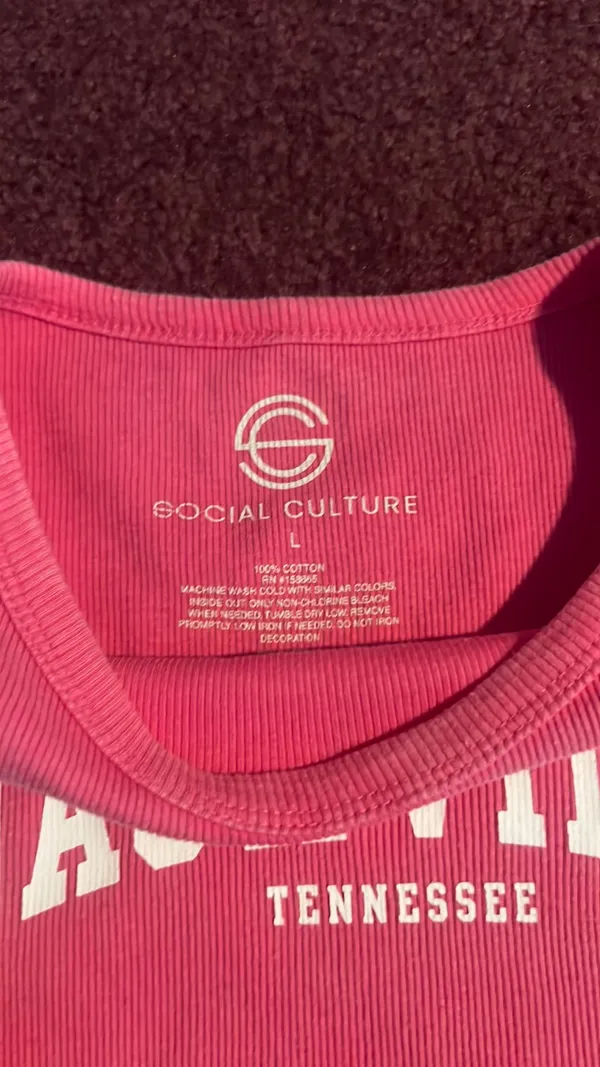 Social culture top Pink Size L - Image 3