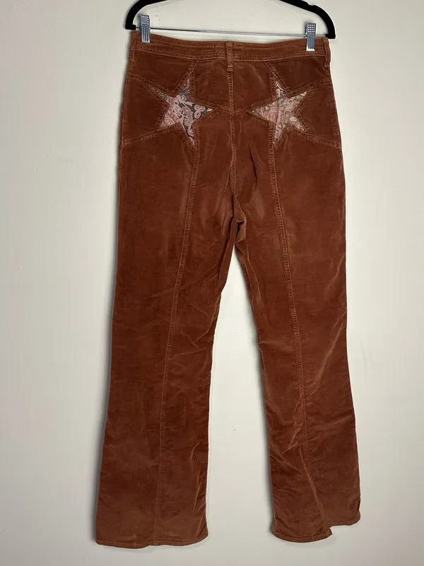 Free People Firecracker Star Pocket Flared Corduroy Pants Sz 30 - Image 7