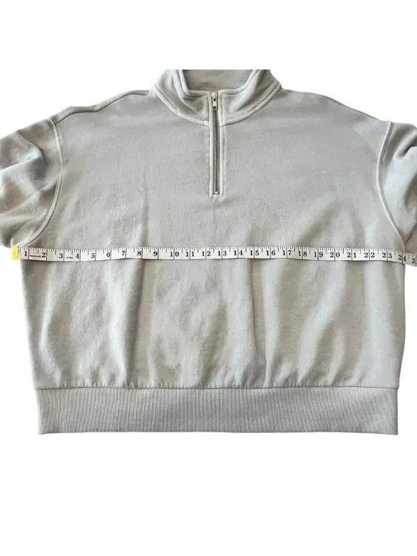 Wild Fable 1X Beige Half-Zip Sweatshirt 87t - Image 8