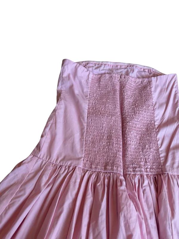 Abercrombie & Fitch Pink Bubble Hem Mini Dress Strapless Barbie Size Large NWT - Image 9