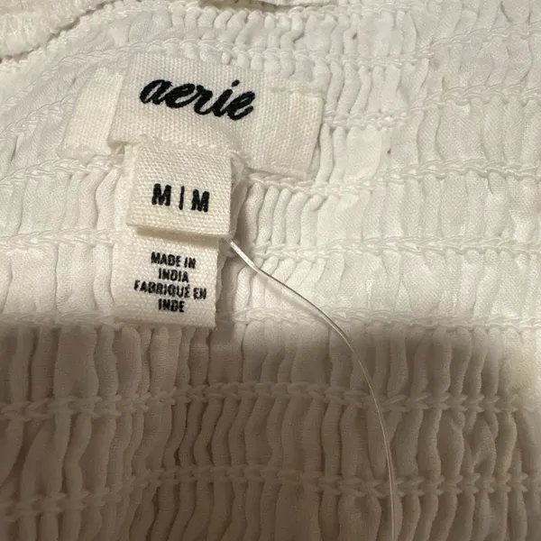 Aerie White Mini Dress Cutout Sides Tie Straps Size Medium - Image 6