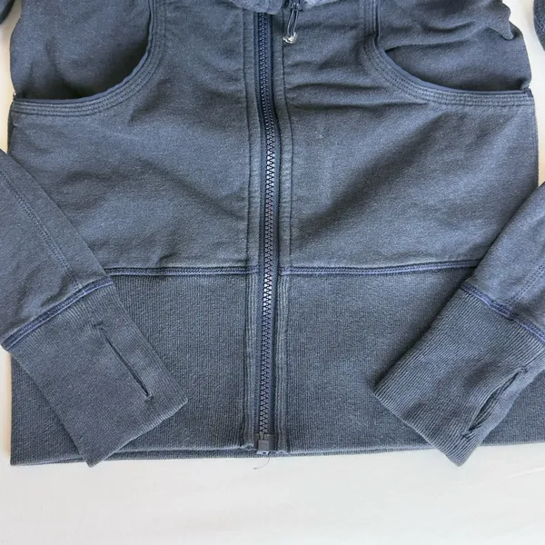 Lululemon Women’s Scuba Full Zip Hoodie Navy Blue Athletic Activewear Size 2 - Image 8