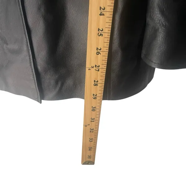 East 5th‎ Womens Black Genuine Leather Button Front Coat Jacket XL XLARGE - Image 9