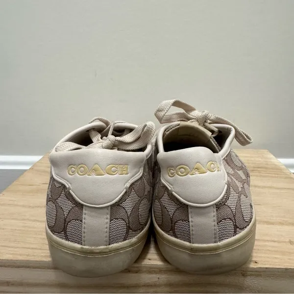 Coach Citysole Skate Beige Logo Lace Up‎ Sneakers 9 - Image 5