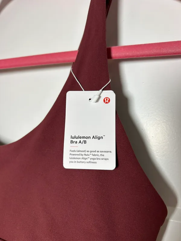 Lululemon Sz 12  Align Bra - Red Merlot - Image 2