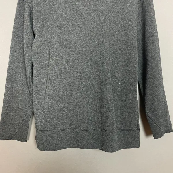 Nike Sweatshirt Top Gray Women Size XS‎ Relaxed Fit Long Sleeve Fleece Raw Seams - Image 7