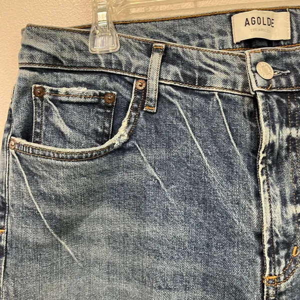 AGOLDE Jeans‎ Toni Mid-Rise Casual Straight Size 31 Blue A133G-3002 - Image 11