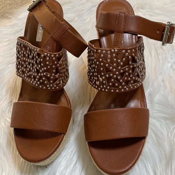 BCBGeneration Studded Perforated Platform wedge sandal - Image 2
