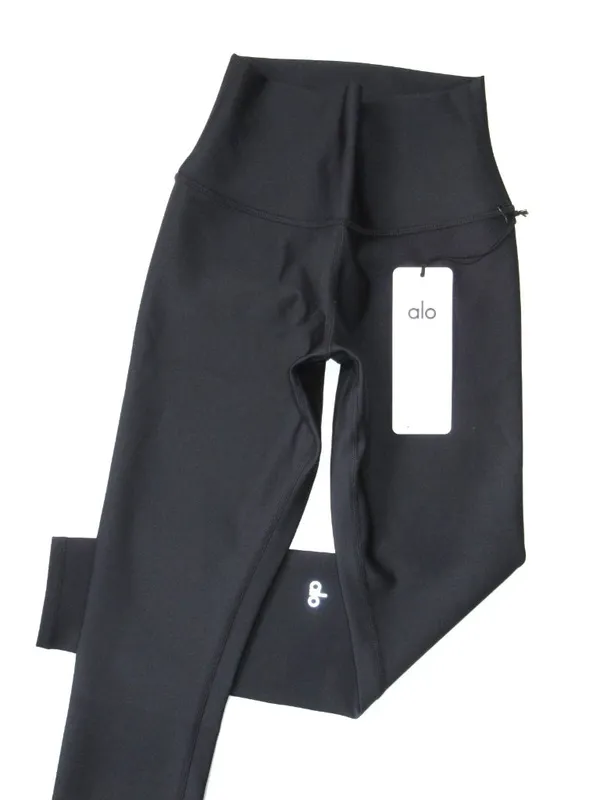 NWT Alo Yoga 7/8 High-Waist Airlift Legging in Black Stretch Workout XS - Image 3