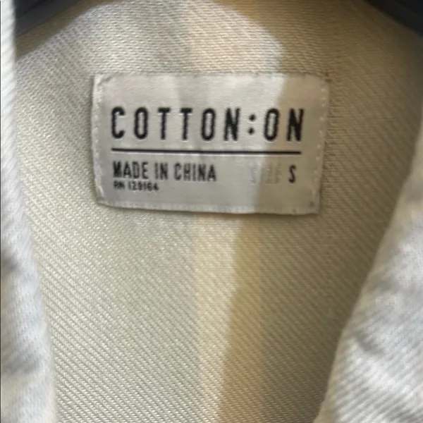 Cotton On Cream Powder Blue Relaxed Button Down Shirt - Image 2