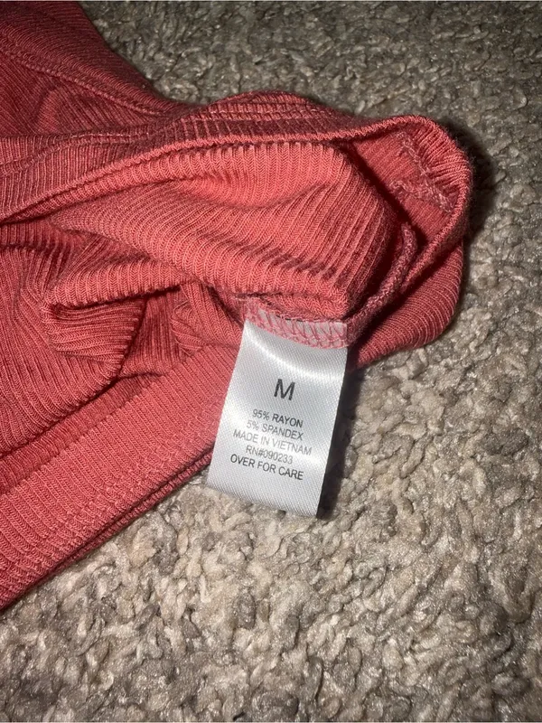 LA Hearts (PacSun) - Ribbed High Neck Tank Top - M, Peach - Image 4