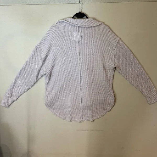 Aerie Lumberjane Waffle Polo Sweatshirt Size XS - Image 7