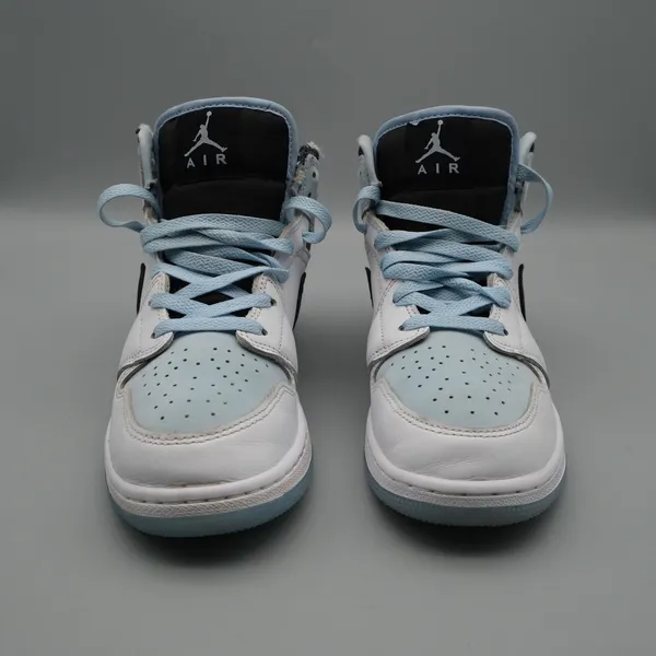 Jordan 1 Mid SE GS Ice Blue Black White DV1337-104 5.5Y Women 7 Sneaker - Image 2