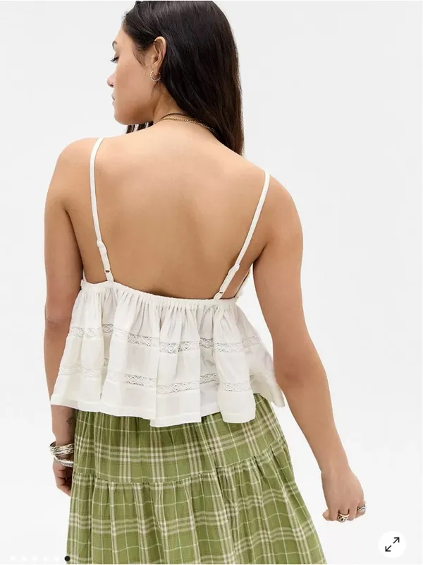 Urban Outfitters Kimchi Blue Nia BabyDoll Top size Medium color Ivory NWT - Image 3