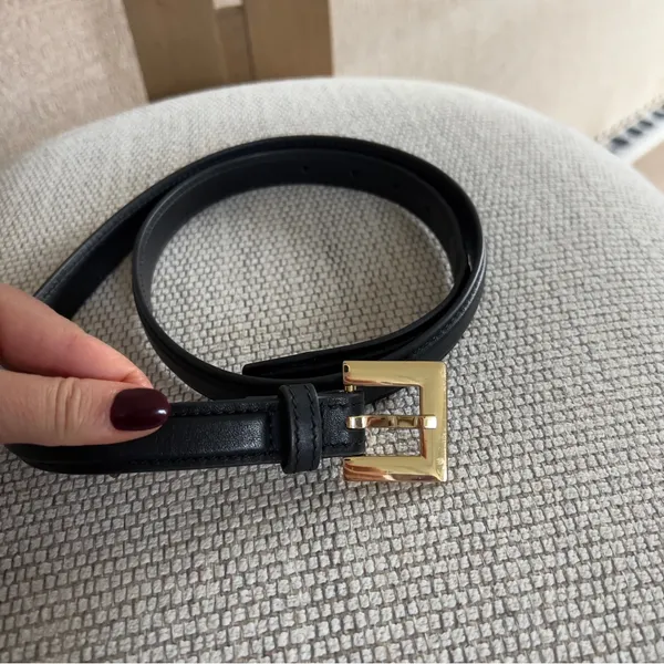 Anine Bing Women's Nicola Leather Belt in Black - Image 3