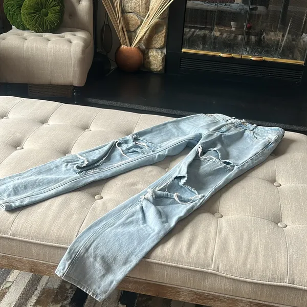 Adika‎ Light Washed Distressed Denim Jeans Size XS - Image 3