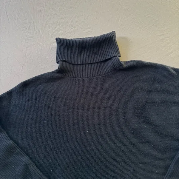 Oversized Turtleneck Tunic Sweater Blue - Image 7