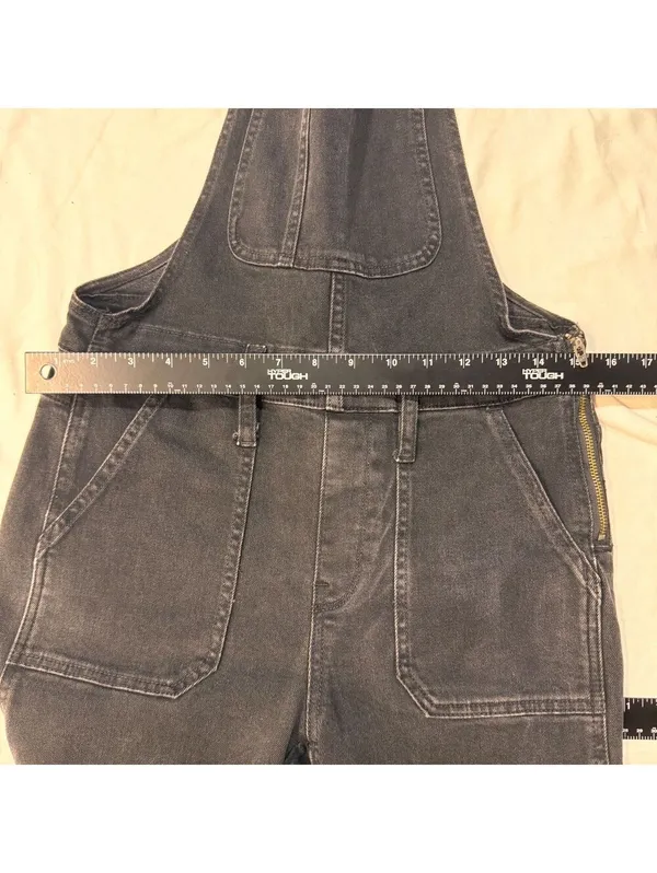 Madewell Black Denim Jean Overalls S Cabincore Minimalist Workwear Granola Girl - Image 6
