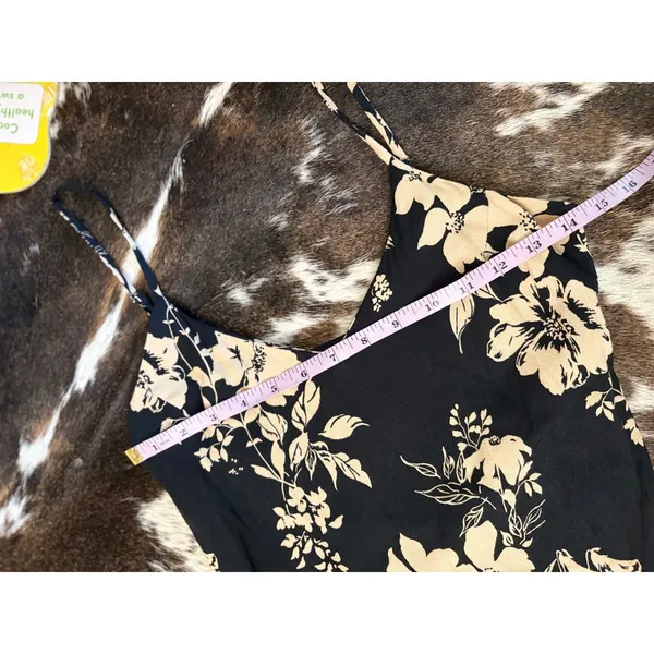 REFORMATION Black Floral Midi Crimini‎ Dress Size 0 - Image 7