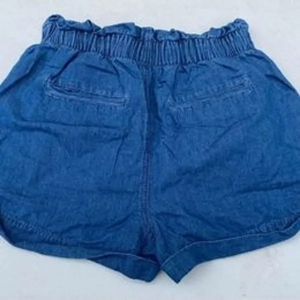 American Eagle Womens High Rise‎ Paperbag Waist Denim Shorts Blue Size 4 Boho - Image 4