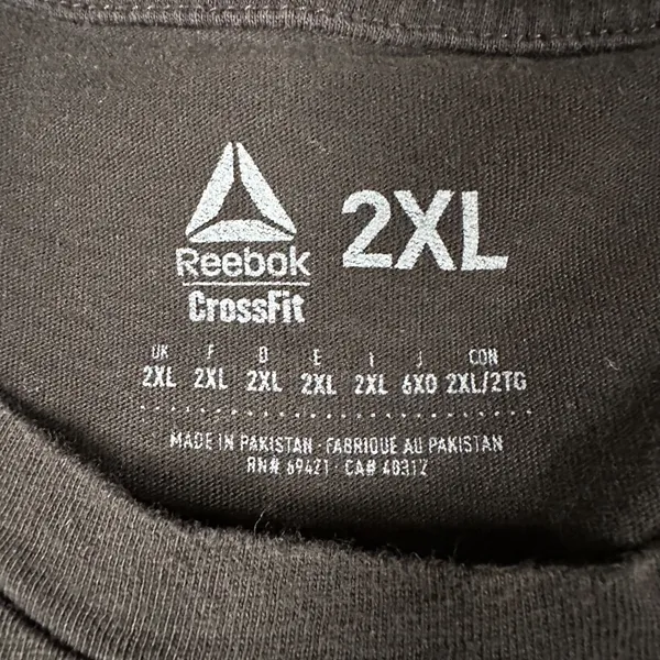 Reebok Crossfit T-shirt 2XL Black Cotton Short Sleeve Crew Neck‎ Graphic Tee - Image 5