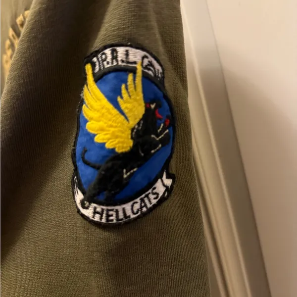 Polo by Ralph Lauren Olive Sweatshirt with Embroidered Patches - Image 3