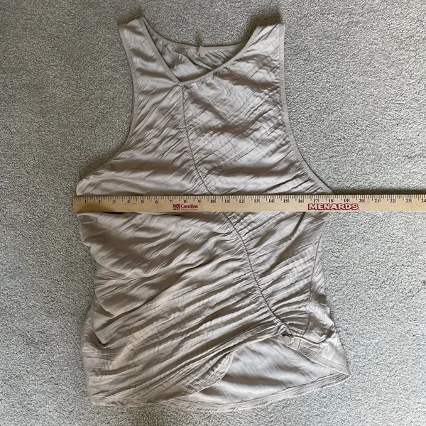 Free People Movement Ruched Drawcord Athletic Tank Top Beige Women's Size Small - Image 9