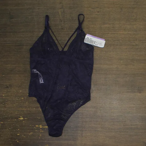 NWT Hanky Panky Tropical Storm Thong-back Bodysuit Summer Rain Purple Blue M - Image 4