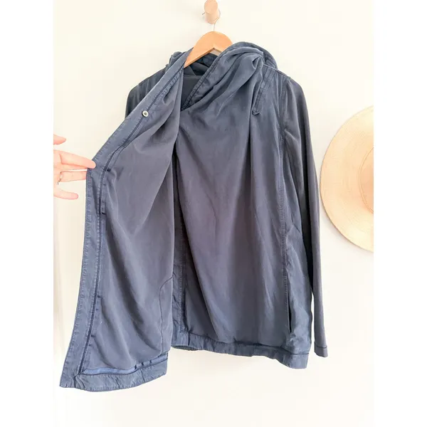 Lululemon | Blissed Out Wrap Hooded Tencel Jacket Navy | Sz 6 - Image 8