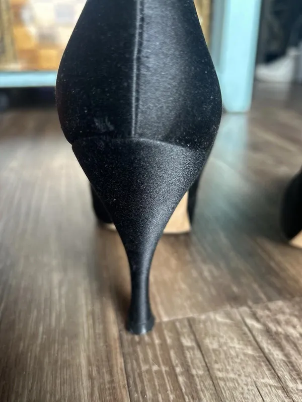 Kate Spade Vintage Black Suede Augustine Pointed Toe Heels Size 6.5 Womens - Image 7