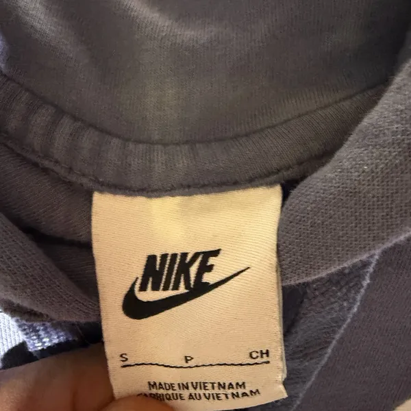 Nike Sportswear Women's Small Blue Pullover Hoodie Embroidered Swoosh Fleece - Image 3