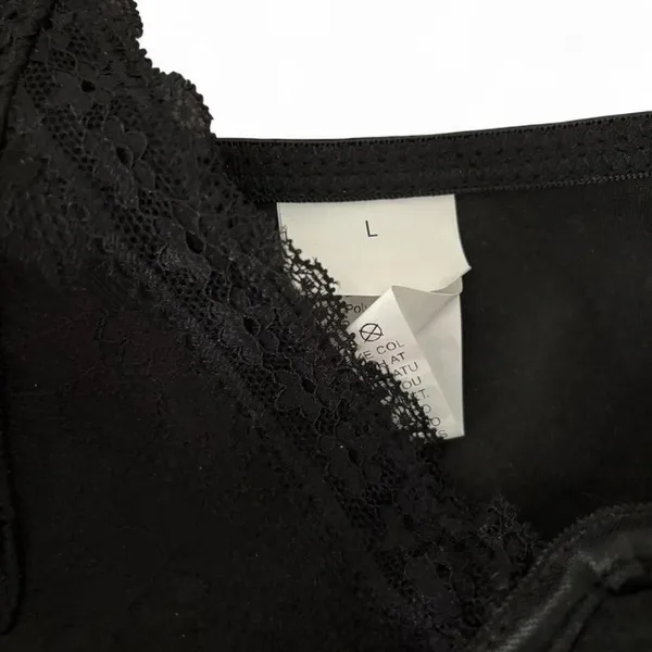 Black‎ lace corset top with adjustable straps unworn brand new size Large - Image 3