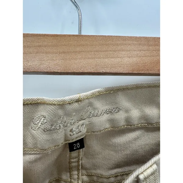 Ralph Lauren Khaki Straight Leg Pants Cotton Stretch Tan‎ Women Size 26 - Image 6