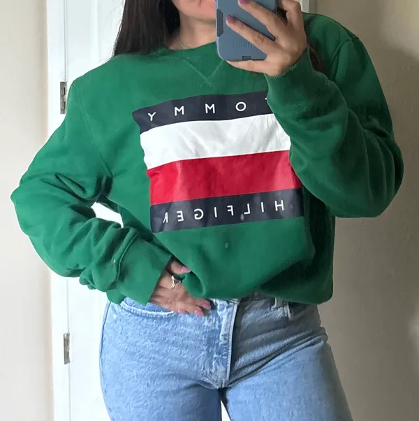 Tommy Hilfiger Green Logo Crewneck - Image 2
