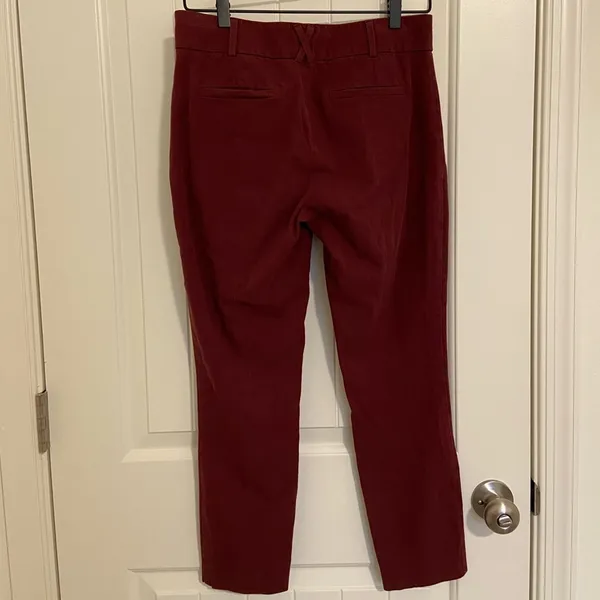 EUC | Anthropologie women’s burgundy‎ slim cut pants — size 4 - Image 5