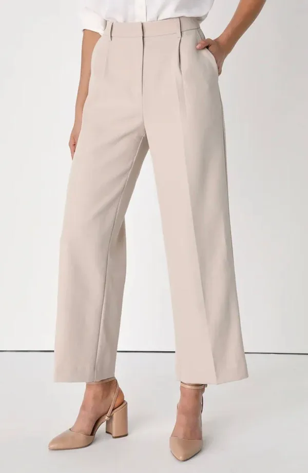 Lulus Beige Dress Pants - Image 2