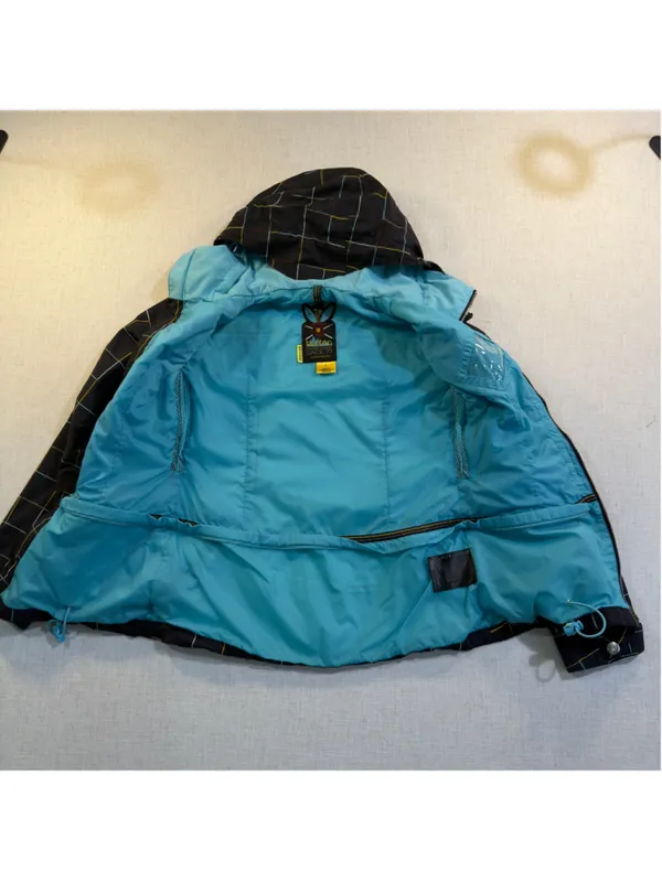 Burton Women’s Small - Y2K Snowboard Jacket Multicolor Plaid Grid Hooded - Image 11