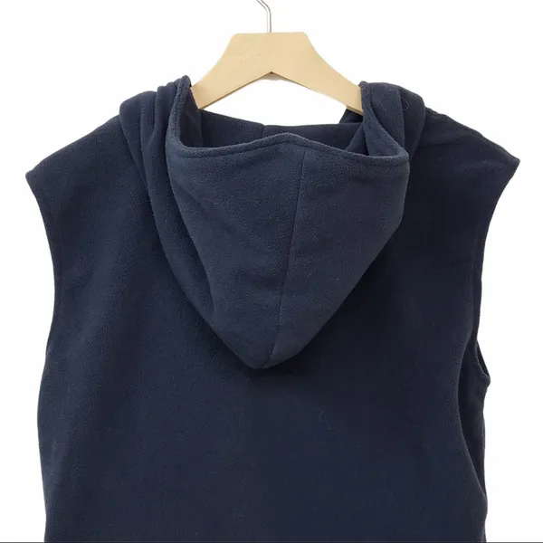 Doublju Fitted Zip-Up Hooded Moto Vest Blue NEW - Image 6