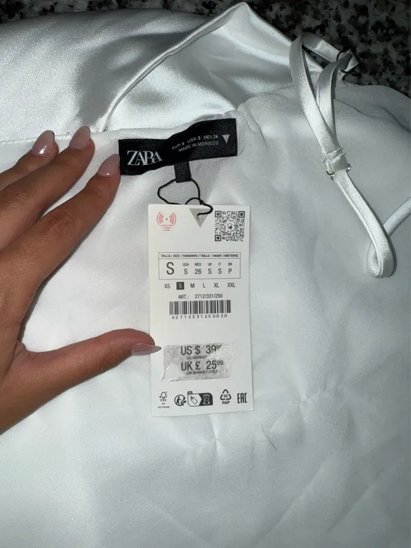 ZARA Satin Effect Top With Bow - Image 4