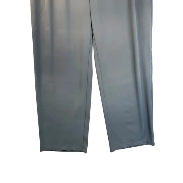 Halara Wide Leg‎ Pants Gray High Waist Old Money Capsule Wardrobe Size Large - Image 4