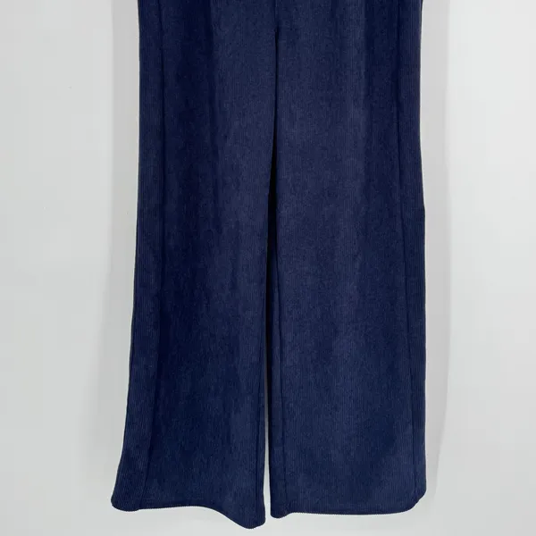 Halara Corduroy Wide Leg Pants Medium‎ Tall Navy Blue Casual Loungewear Cozy - Image 6