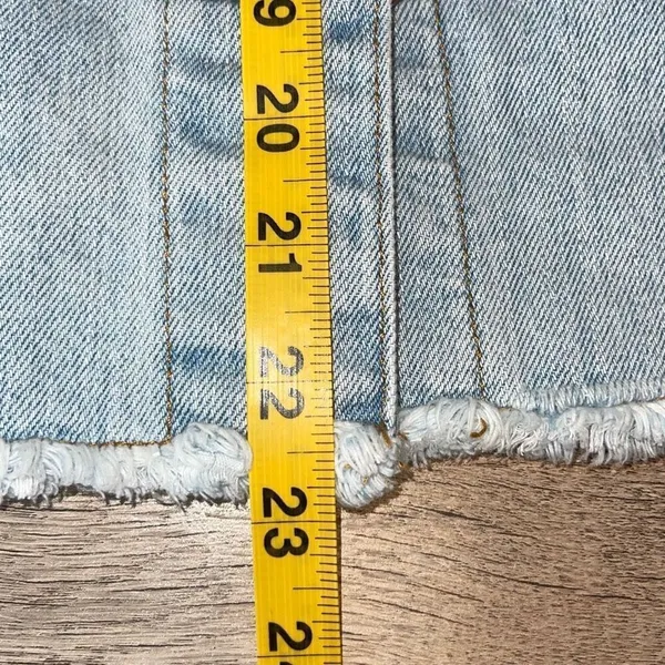 Wild Fable Womens Distressed Long Sleeve Button Denim Jean Jacket‎ Blue Large - Image 9