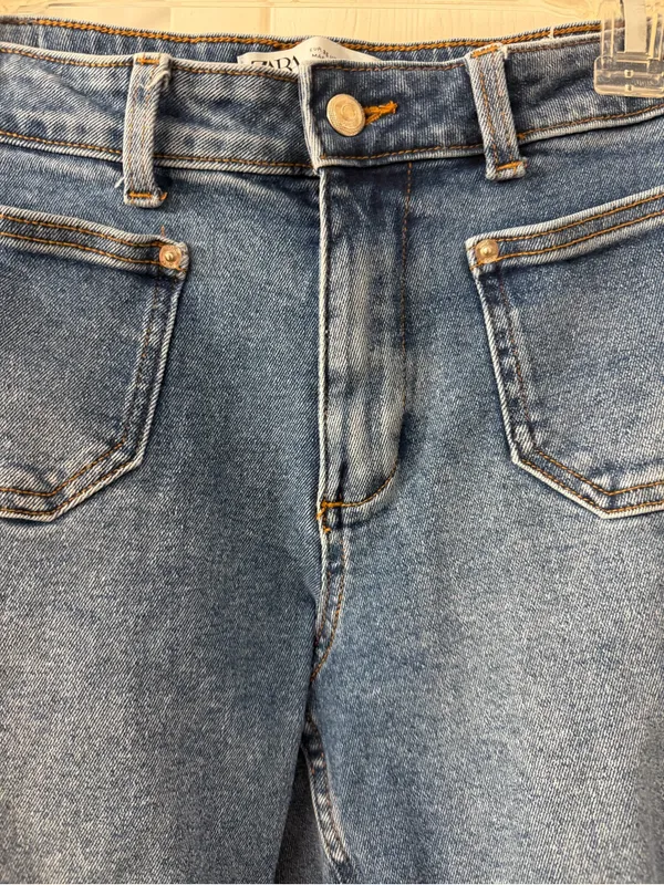 Zara Wide-Leg Jeans — Medium Blue - Image 2
