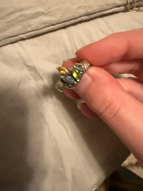 Vintage Sterling sliver 3 color way leaf ring from Craig Husar Designs - Image 5