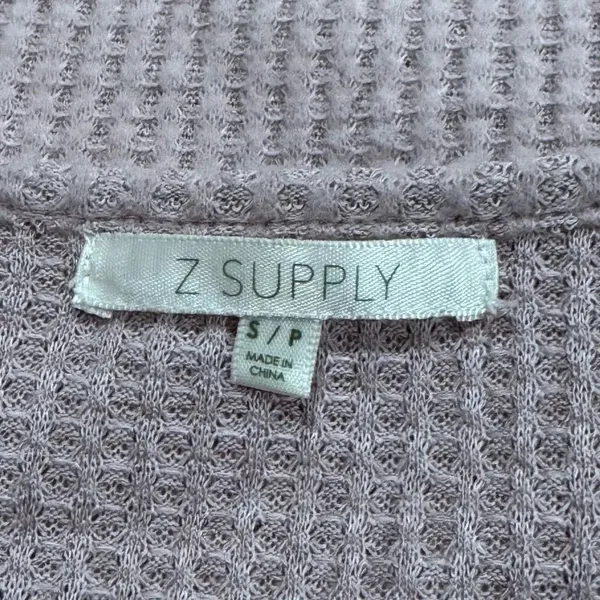Z Supply Dusty Blush Waffle Knit Thermal Lounge Top Women’s Small - Image 2