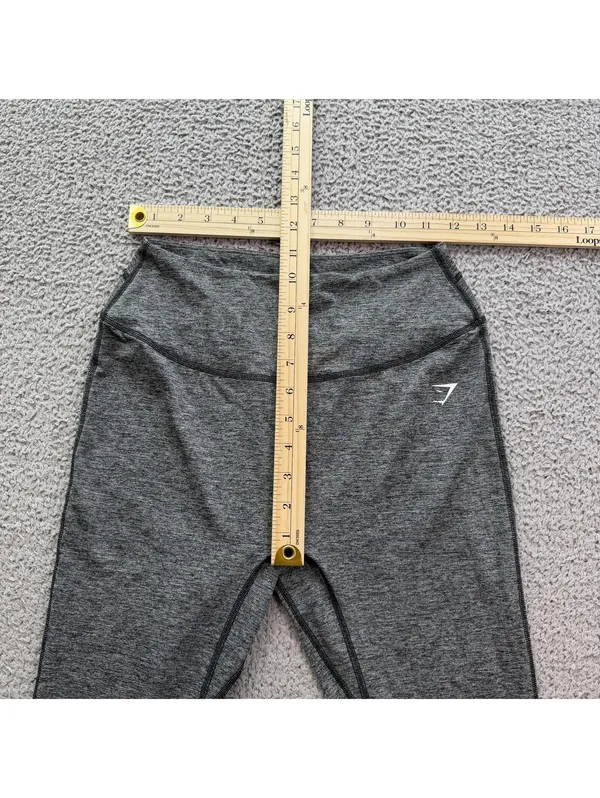 Gymshark Grey Seamless Leggings Womens Medium High Rise Workout Activewear Gym - Image 4