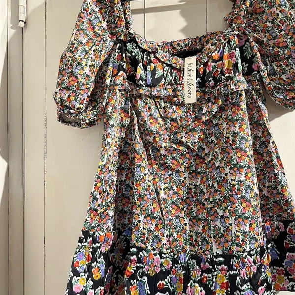 FOR LOVE AND LEMONS NWT HUDSON Floral Puff Sleeve Dress - Image 5