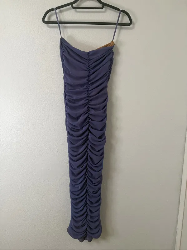 JLUXLABEL Purple/Silver Celestia Midi Dress - Image 4